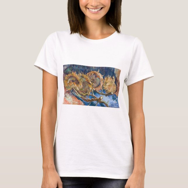 Camiseta Vincent van Gogh - Quatro Girassóis Cortados (Frente)