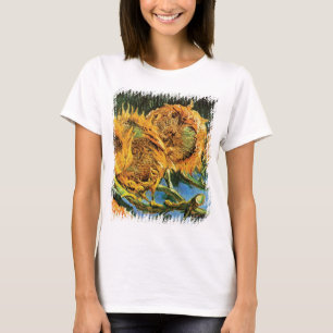 Camiseta Vincent Van Gogh - Quatro Girassóis Cortados Arte 