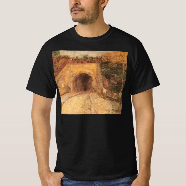 Camiseta Vincent van Gogh - Roadway Underpass, O Viaduto (Frente)