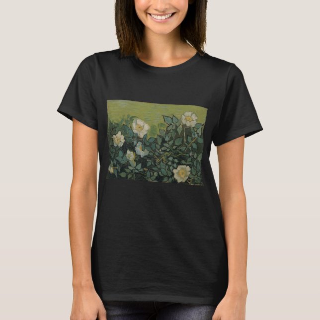 Camiseta Vincent van Gogh - Rosas selvagens (Frente)
