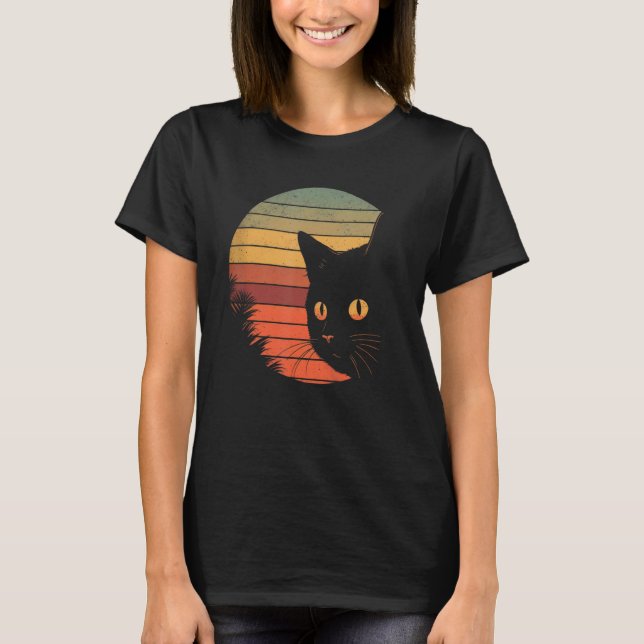 Camiseta Vincent Van Gogh Starry Night Cat Lover (Frente)