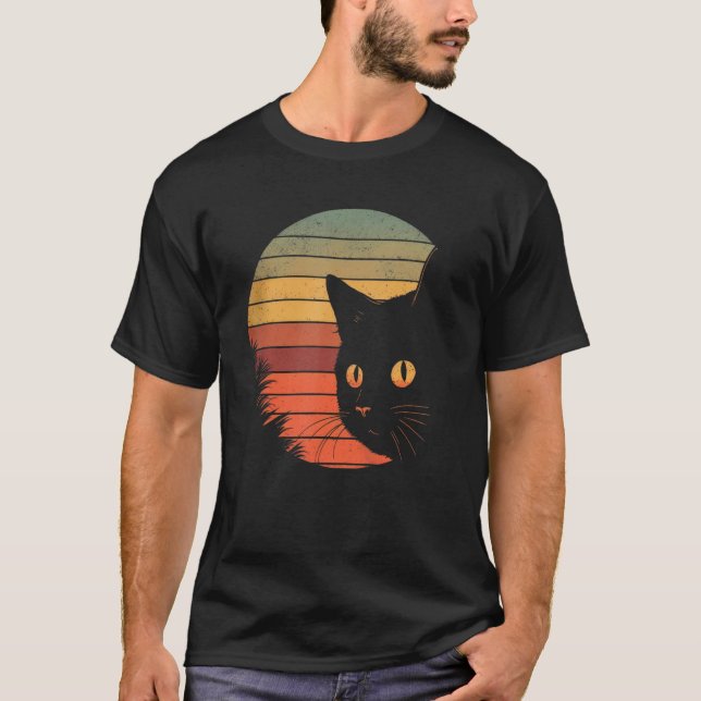 Camiseta Vincent Van Gogh Starry Night Cat Lover (Frente)