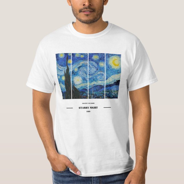Camiseta Vincent Van Gogh Starry Night T-Shirt (Frente)