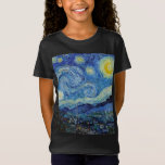Camiseta Vincent Van Gogh Starry Night Vintage<br><div class="desc">Vincent Van Gogh Starry Night Vintage - Camiseta de Belas Artes</div>