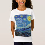 Camiseta Vincent Van Gogh Starry Night Vintage<br><div class="desc">Vincent Van Gogh Starry Night Vintage - Camiseta de Belas Artes</div>