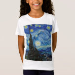 Camiseta Vincent Van Gogh Starry Night Vintage<br><div class="desc">Vincent Van Gogh Starry Night Vintage - Camiseta de Belas Artes</div>