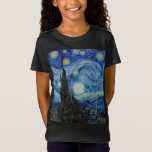 Camiseta Vincent Van Gogh Starry Night Vintage<br><div class="desc">Vincent Van Gogh Starry Night Vintage - Camiseta de Belas Artes</div>