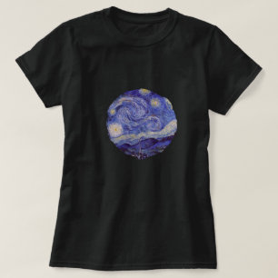 Camiseta Vincent Van Gogh Starry Night Vintage Circle Art