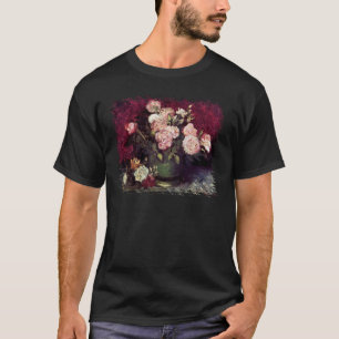 Camiseta Vincent Van Gogh - Tigela com Peônias e Rosas