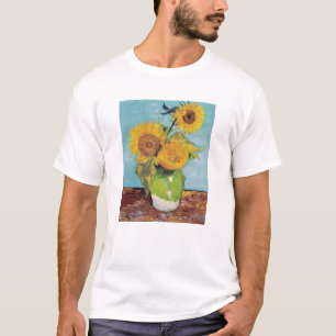 Camiseta Vincent Van Gogh - Três Girassóis num Vaso