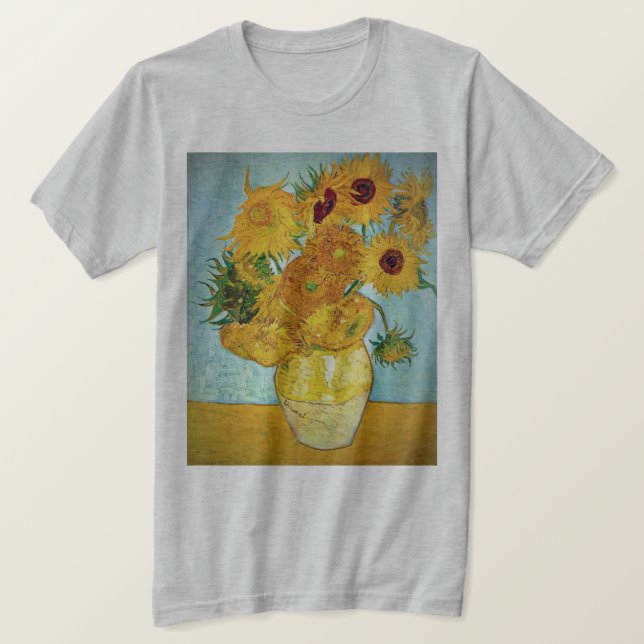 Camiseta Vincent van Gogh - Vase com 12 Girassóis (Frente do Design)