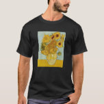 Camiseta Vincent Van Gogh - Vase com Doze Girassóis<br><div class="desc">Vase com Doze girassóis / Vase avec douze tournesols - Vincent Van Gogh,  agosto de 1888 - Sunflower 1888 terceira versão (F456)</div>