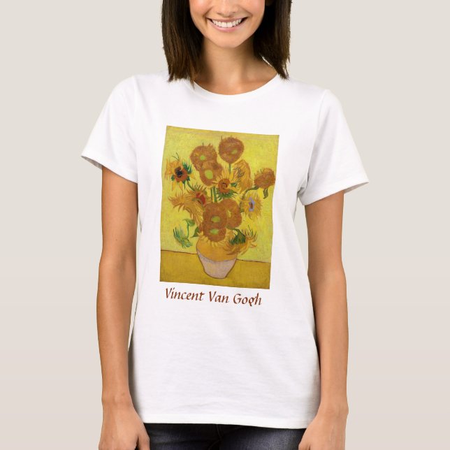 Camiseta Vincent van Gogh - Vase com Quinze Girassóis (Frente)