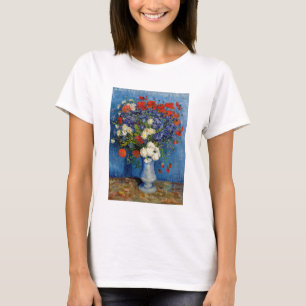 Camiseta Vincent van Gogh - Vaso com Centáureas e Papoulas