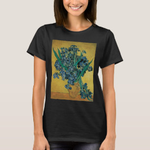 Camiseta Vincent van Gogh - Vaso com Íris Fundo Amarelo