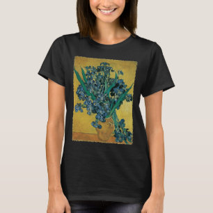 Camiseta Vincent van Gogh - Vaso com Íris Fundo Amarelo