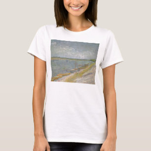 Camiseta Vincent van Gogh - Vista de um Rio com Barcos a Re