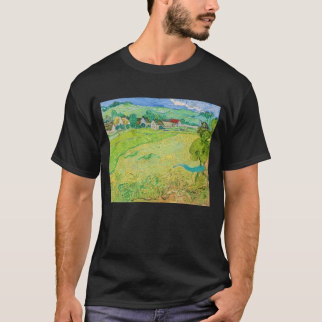 Camiseta Vincent van Gogh - Vista dos navios perto de Auver (Frente)