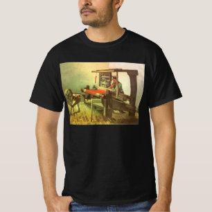 Camiseta Vincent van Gogh Weaver Enfrentando a Roda Esquerd