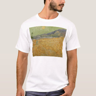 Camiseta Vincent van Gogh  Wheatfield com Reaper, 1889