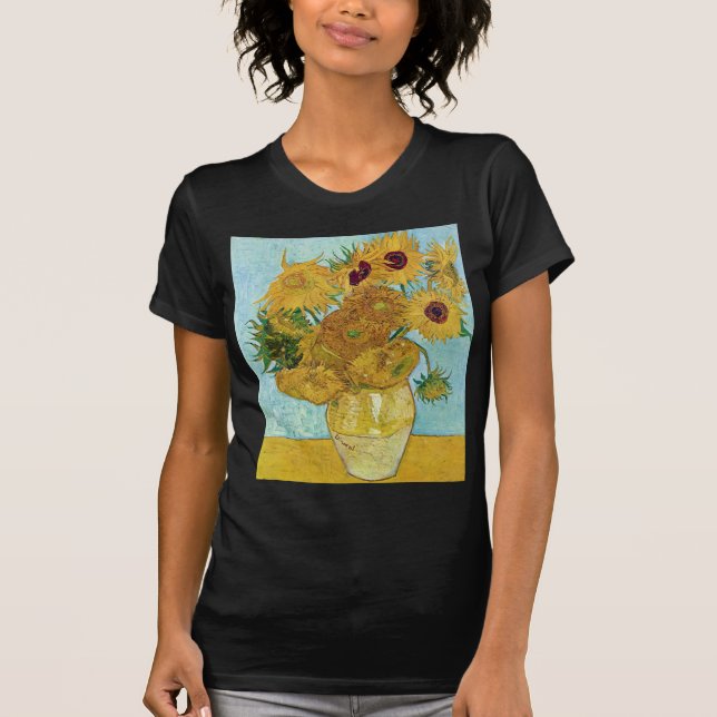 Camiseta Vincent Willem van Gogh , “ Sunflowers ” (Frente)