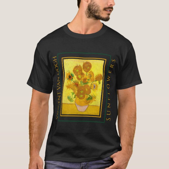 CAMISETA VINCENTE VAN GOGH SFLOWERS (Frente)