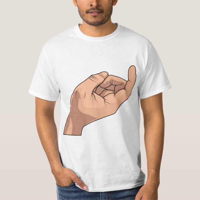 Camiseta Vindo aqui entregue o gesto do sinal (Frente)