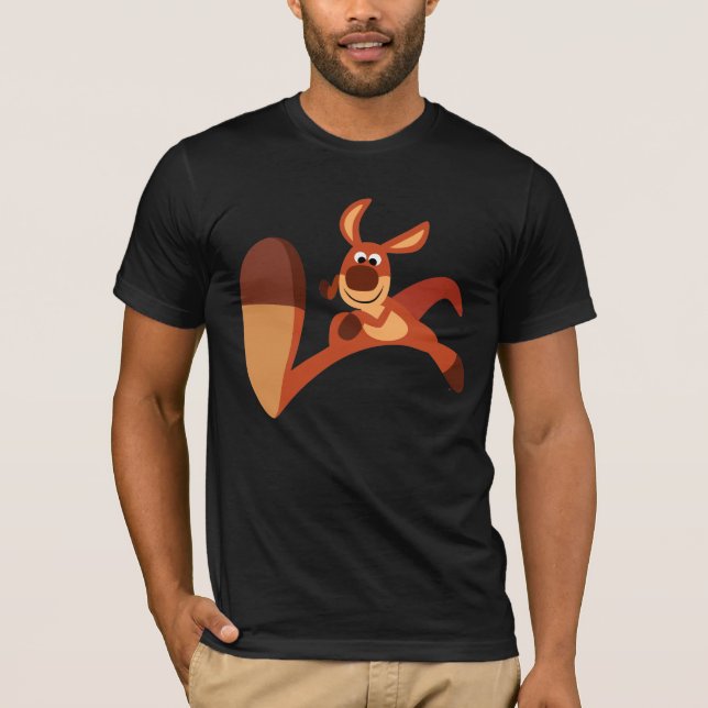Camiseta "Vindo!!" Canguru de desenho animado fofo (Frente)
