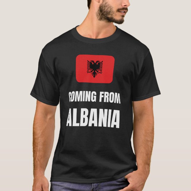 Camiseta Vindo da Albânia (Frente)