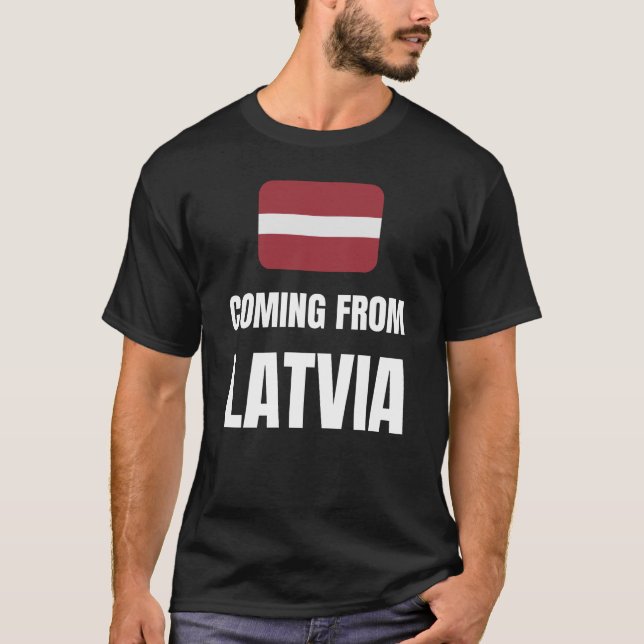 Camiseta Vindo da Letónia (Frente)