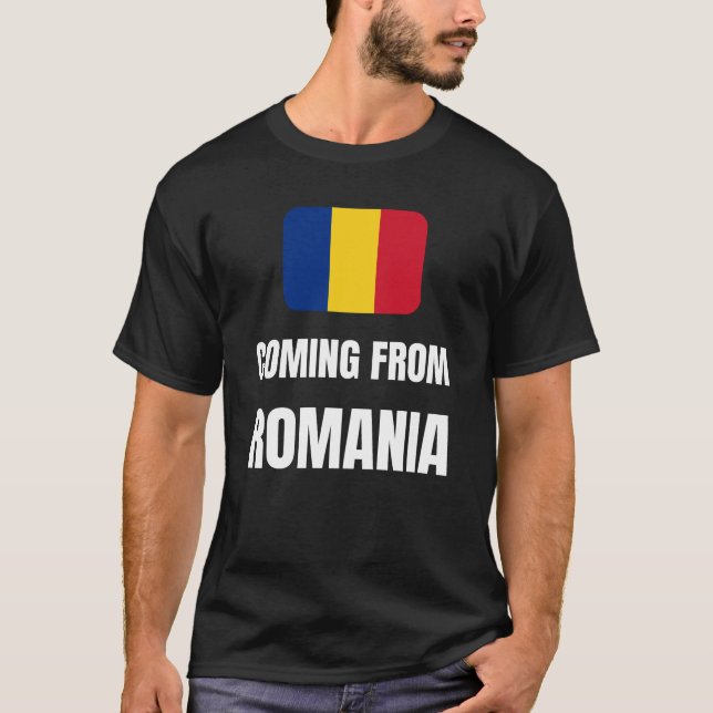 Camiseta Vindo da Romênia (Frente)