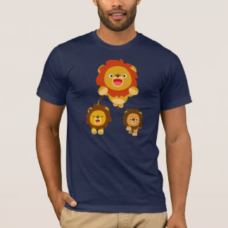 Camiseta "Vindo!" Três Cartoons Bonitos Leões T-Shirt