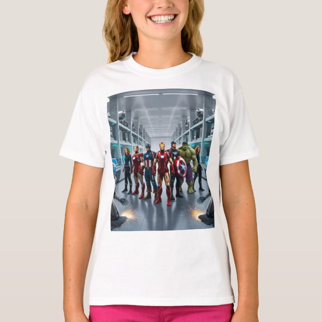 Camiseta Vingadores vs. Cyborgs (Frente)