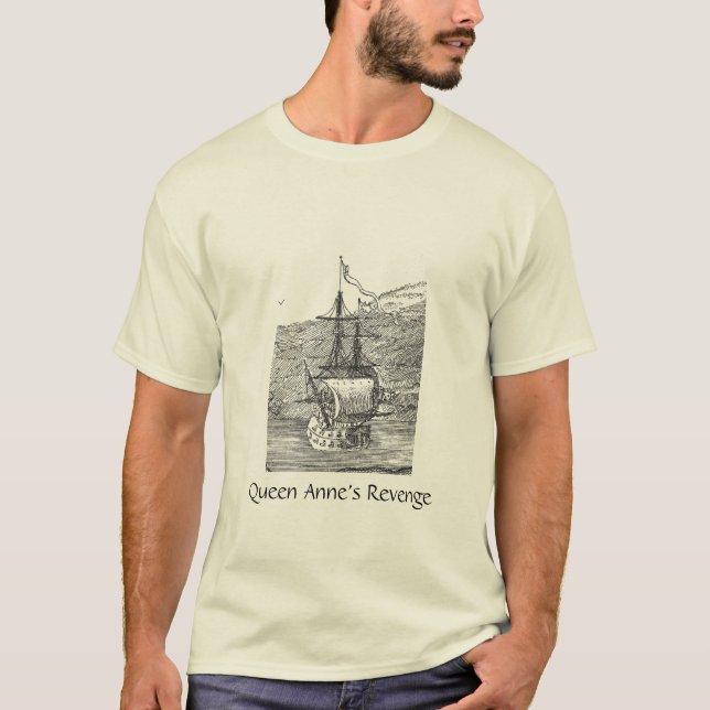 Camiseta Vingança da rainha Anne do navio de pirata (Frente)