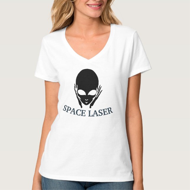 Camiseta Vingança de Hillary, Laser Espacial, (Frente)