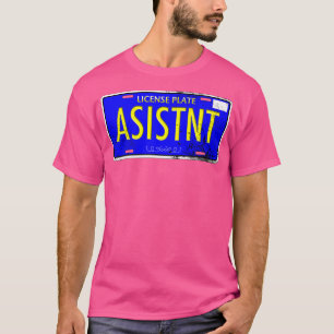 Camiseta Vinheta Amarelo Azul Sujo de Placa de Licença do A