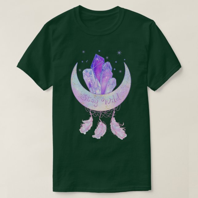Camiseta vinheta celestial permanece selvagem TShirt clássi (Frente do Design)