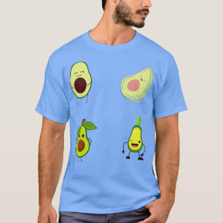 Camiseta vinheta de abacate fofo embala vegan avocadoholics