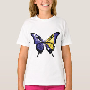 Camiseta Vinheta De Bandeira Da Bósnia E Herzegovina