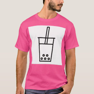 Camiseta vinheta de chá de bolha