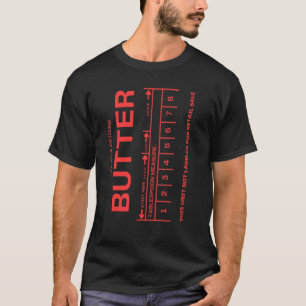 Camiseta Vinheta de embalagem de manteiga