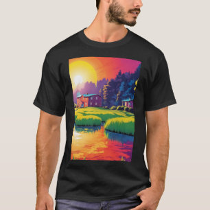 Camiseta Vinheta de enlaces prateados