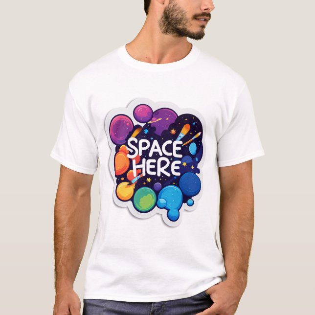 Camiseta Vinheta de Espaço Fanart (Frente)