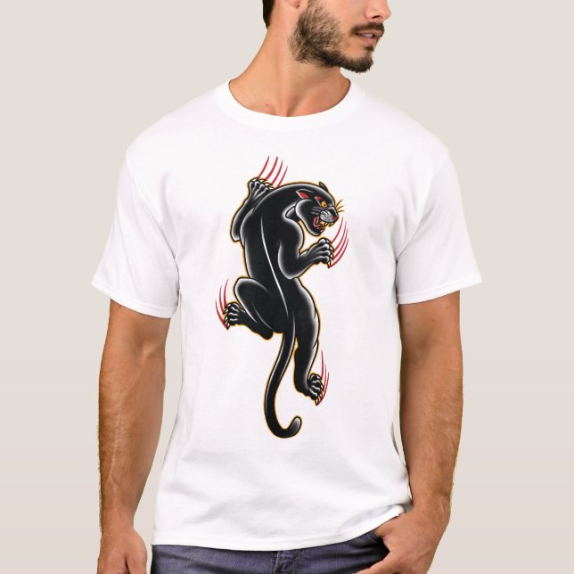 Camiseta Vinheta de ilustração tradicional do pano de tatua (Frente)