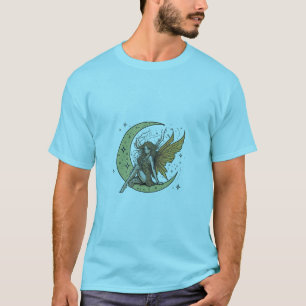 Camiseta Vinheta de Lua de Fada Encantada Estampada T-Shirt