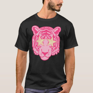 Camiseta Vinheta de Olho Cor-de-Estrelas Rosa
