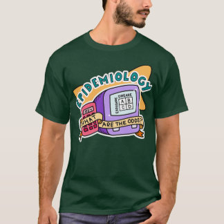 Camiseta Vinheta de saúde pública de epidemiologia retroati