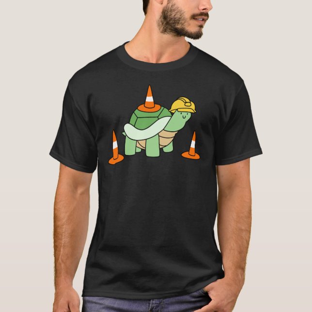 Camiseta Vinheta de Tartaruga de Cone de Tráfego (Frente)