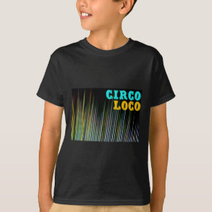 Camiseta Vinheta de Texto do Loco do Circo de Faixa de Core