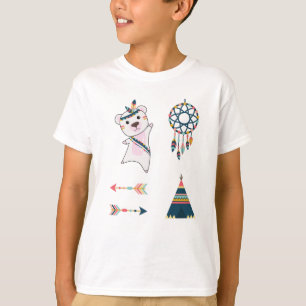 Camiseta Vinheta de Urso Polar Indiano — Coleta de Sonhos